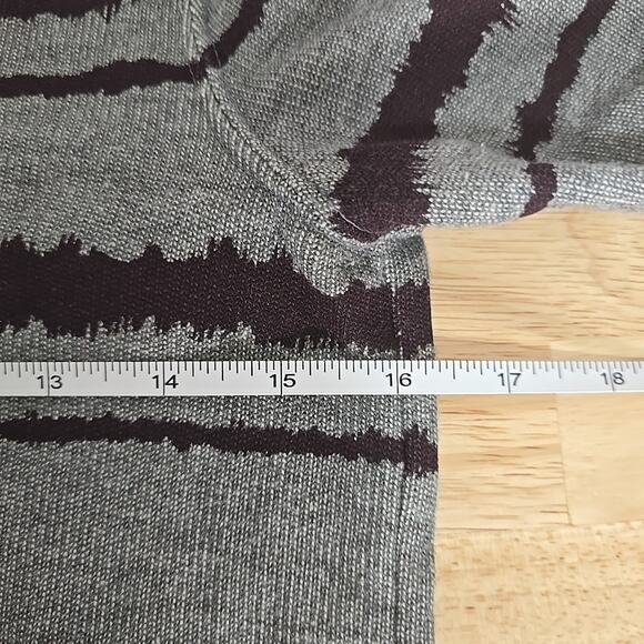 A.L.C. Conolo Knit Gray Purple Striped Pullover Crewneck Long Sleeve Size XS - Picture 5 of 9